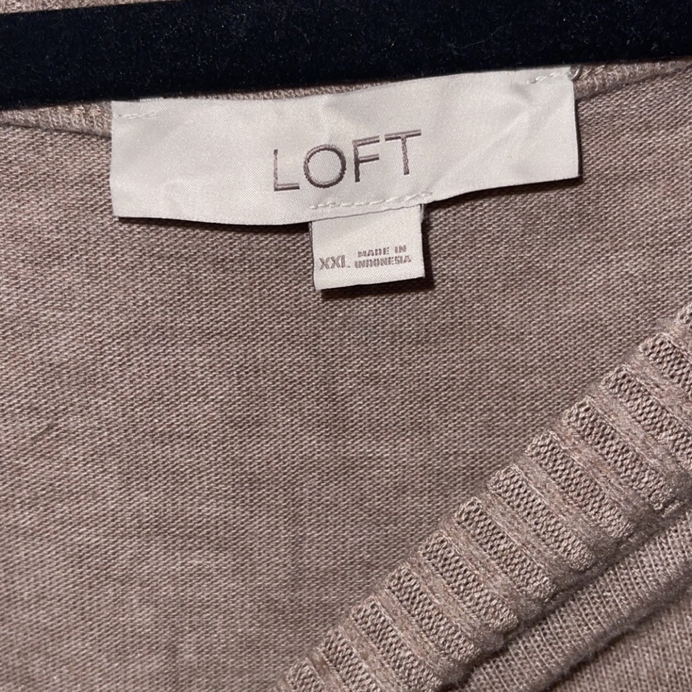 Tan light sweater top from Loft